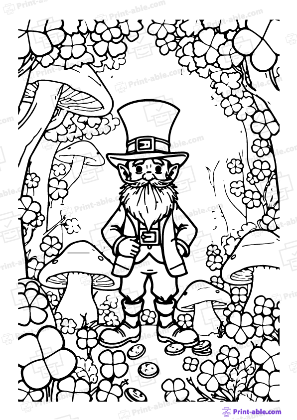 Leprechaun Coloring Page