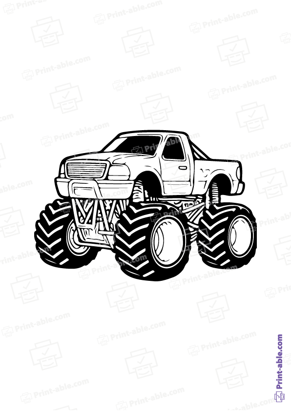 Monster Truck Coloring Page