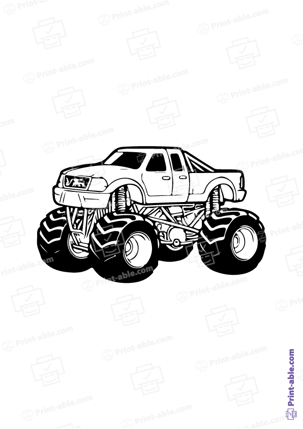 Monster Truck Coloring Page