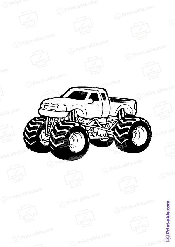 Monster Truck Coloring Page