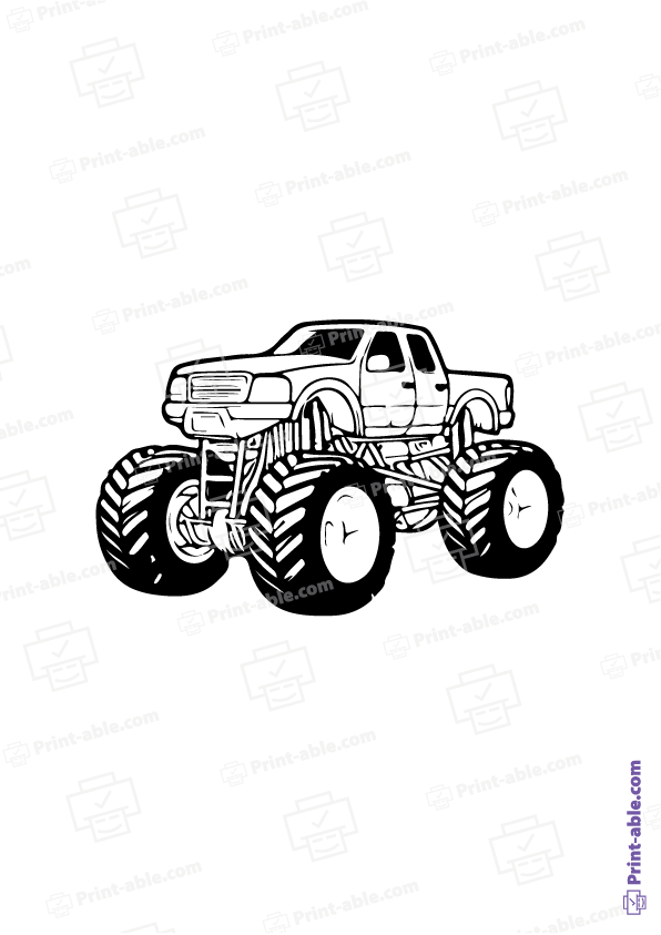 Monster Truck Coloring Page