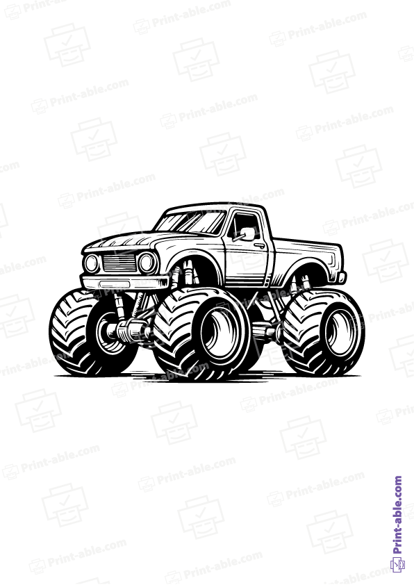 Monster Truck Coloring Page