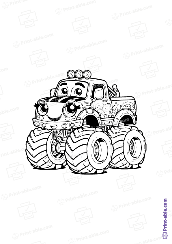 Monster Truck Coloring Page