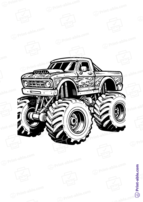 Monster Truck Coloring Page