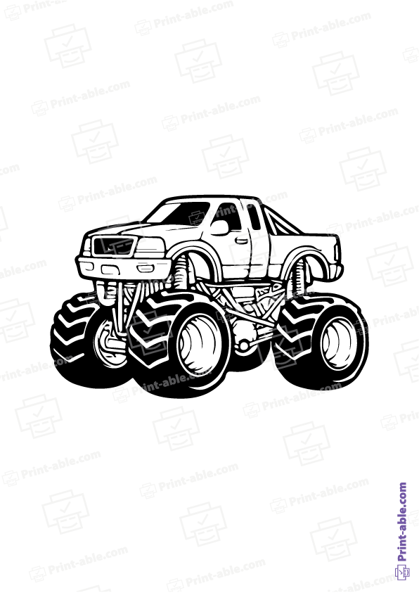 Monster Truck Coloring Page