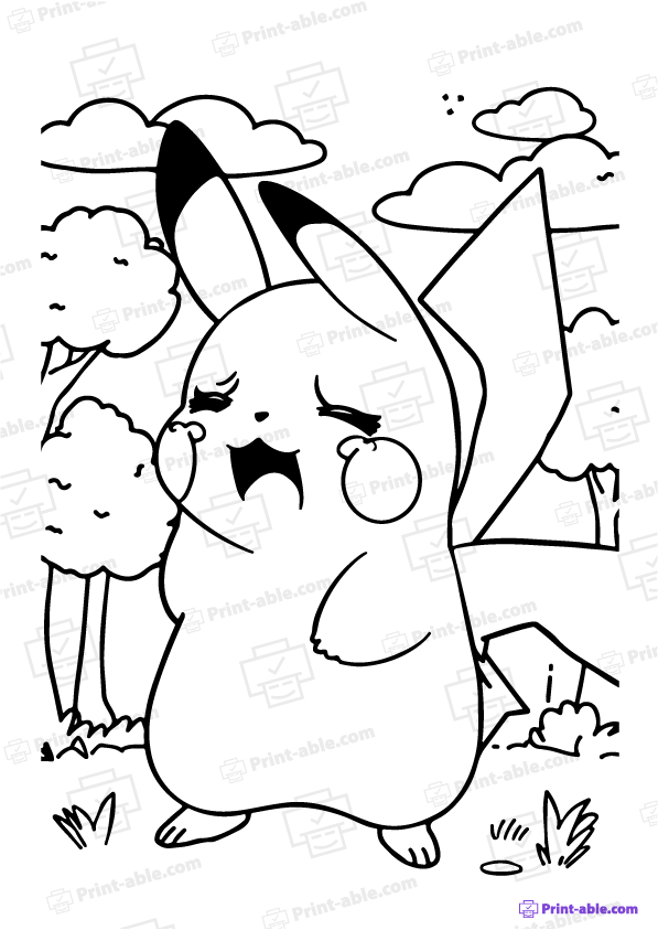 Pikachu Coloring Page