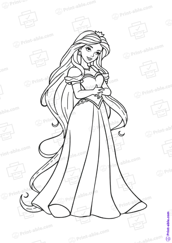 Sleeping Beauty Coloring Page Free Download