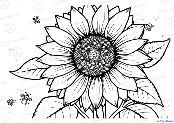 Sunflower Coloring Page