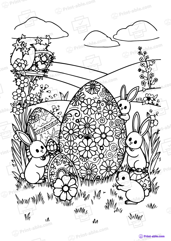 Easter Coloring Page Free Download