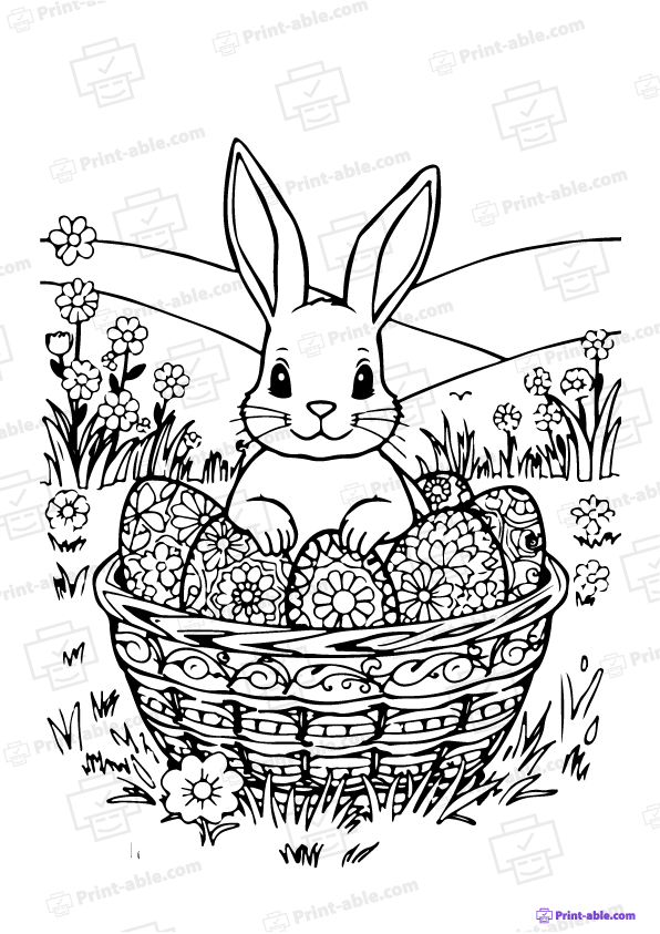 Easter Coloring Page Free Download