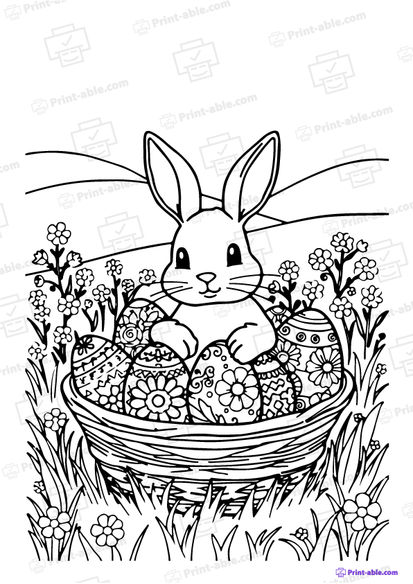 Easter Coloring Page Free Download