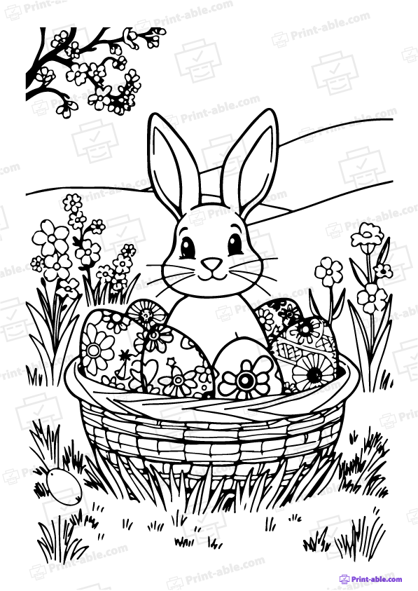 Easter Coloring Page Free Download