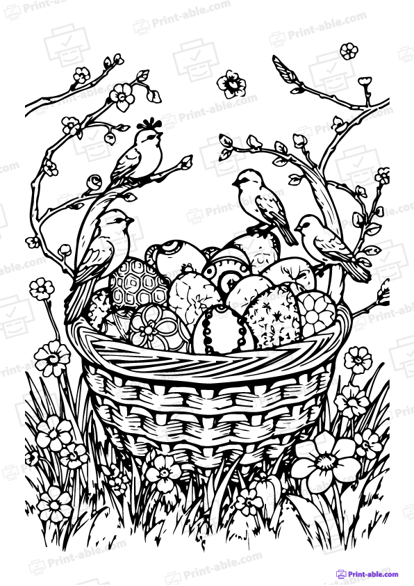 Easter Coloring Page Free Download