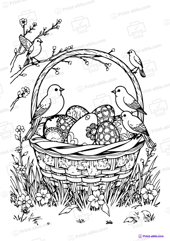 Easter Coloring Page Free Download