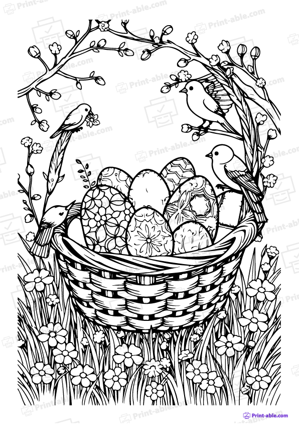 Easter Coloring Page Free Download