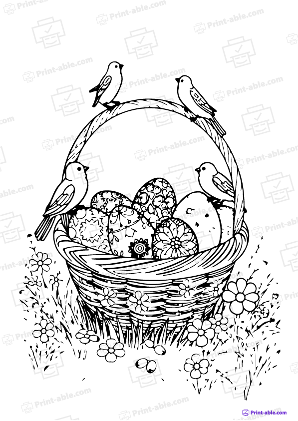 Easter Coloring Page Free Download