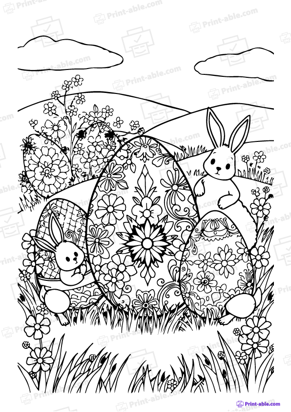 Easter Coloring Page Free Download