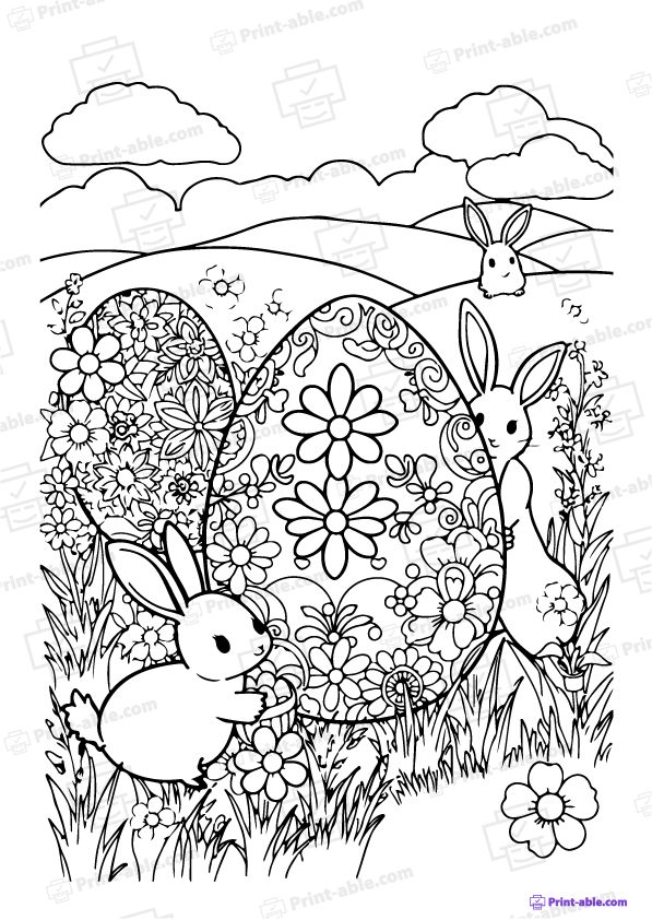 Easter Coloring Page Free Download