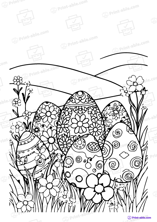 Easter Coloring Page Free Download