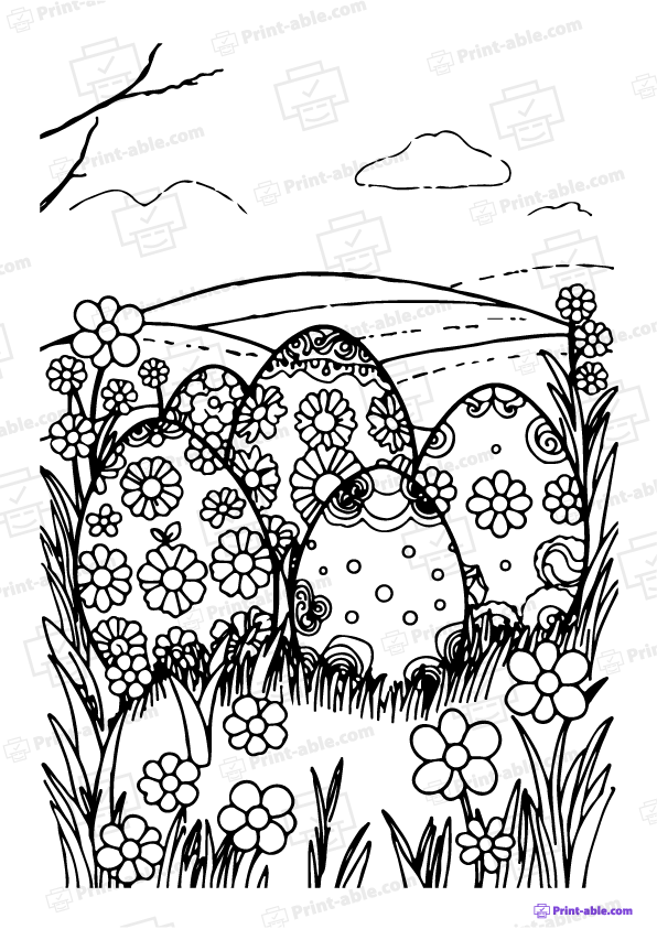 Easter Coloring Page Free Download