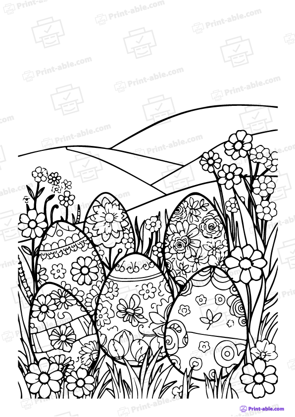 Easter Coloring Page Free Download