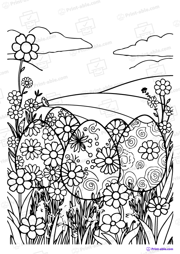 Easter Coloring Page Free Download