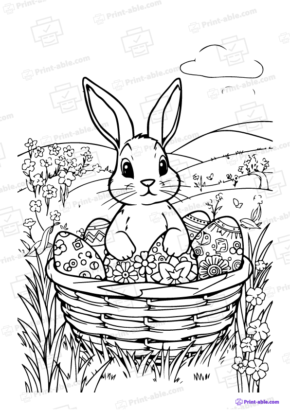 Easter Coloring Page Free Download