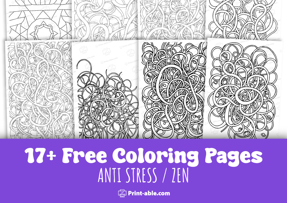 anti stress zen coloring page free download