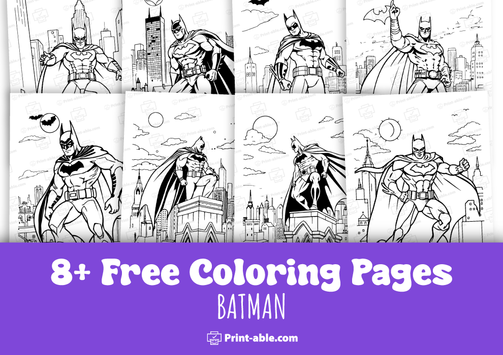 best batman coloring page free download