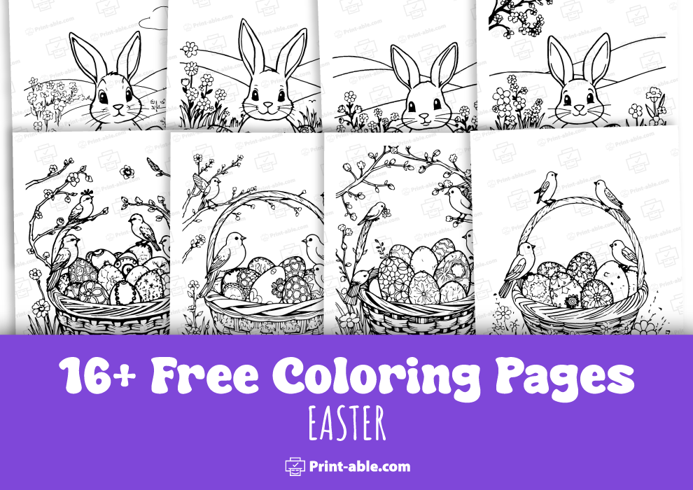 best easter coloring page free download