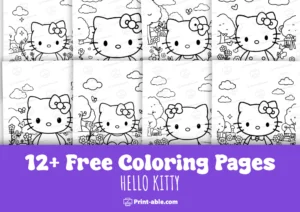 best hello kitty coloring page free download