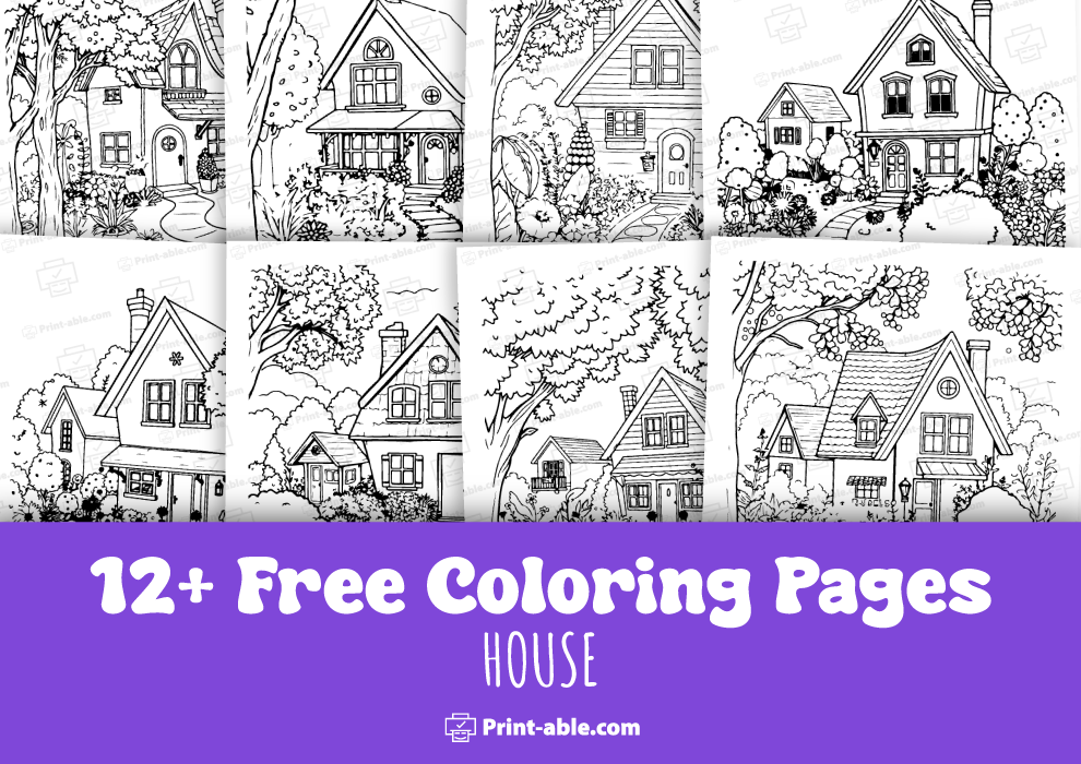 best house coloring page free download