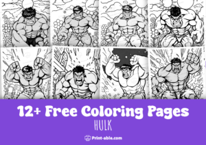 best hulk coloring page free download