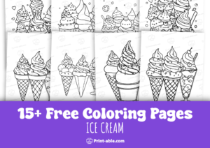 best ice cream coloring page free download