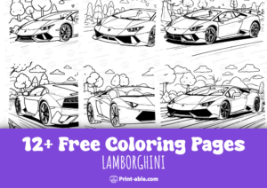 best lamborghini coloring page free download