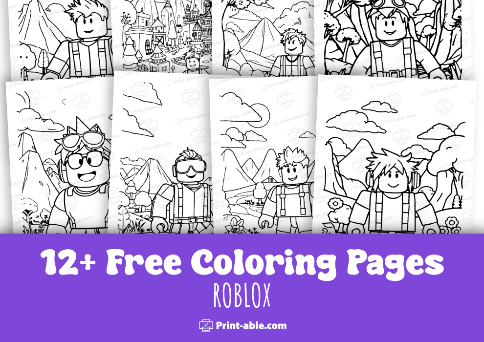 best roblox coloring page free download