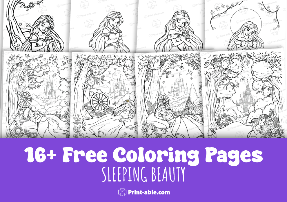 best sleeping beauty coloring pages free download