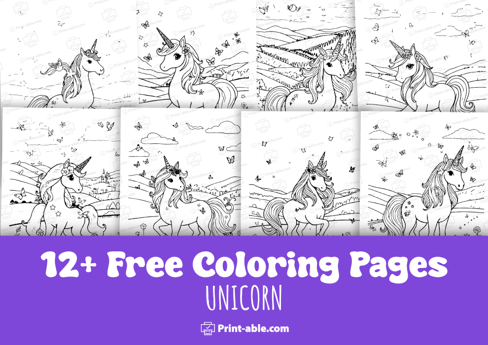 best unicorn coloring pages free download