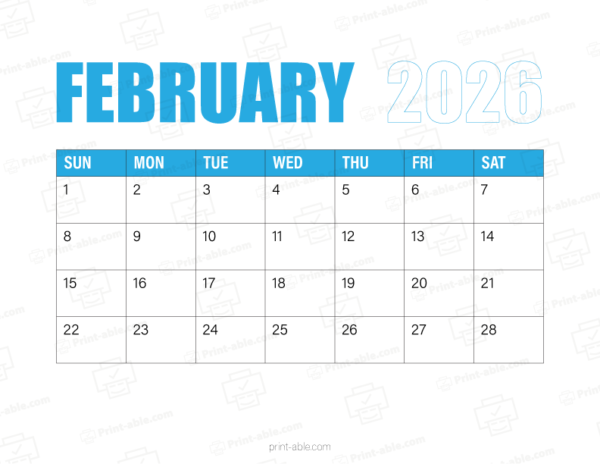 February 2026 Calendar